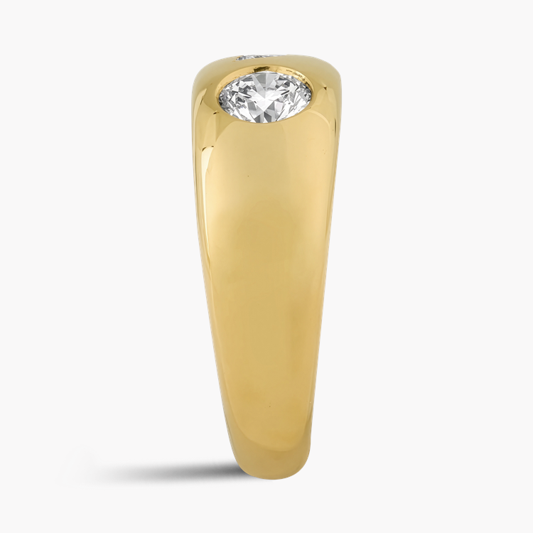 Stellar Old Cut and Pear Shaped Diamond Bombé Ring Old Cut & Pear Shape, Gypsy Set_4