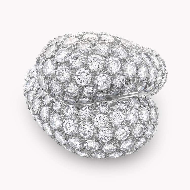 Diamond Bypass Ring Brilliant Cut, Pave Set_2