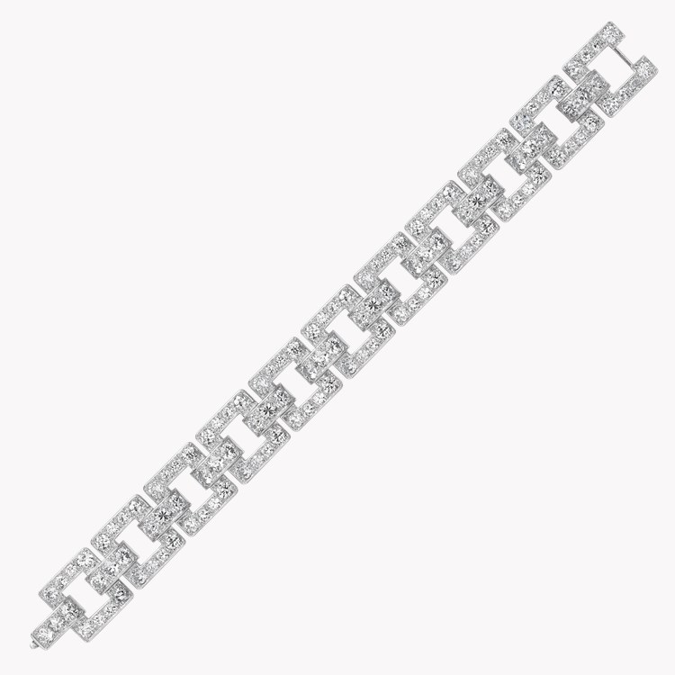 Art Deco Linzeler et Marchak diamond Bracelet Brilliant cut, Claw set_2