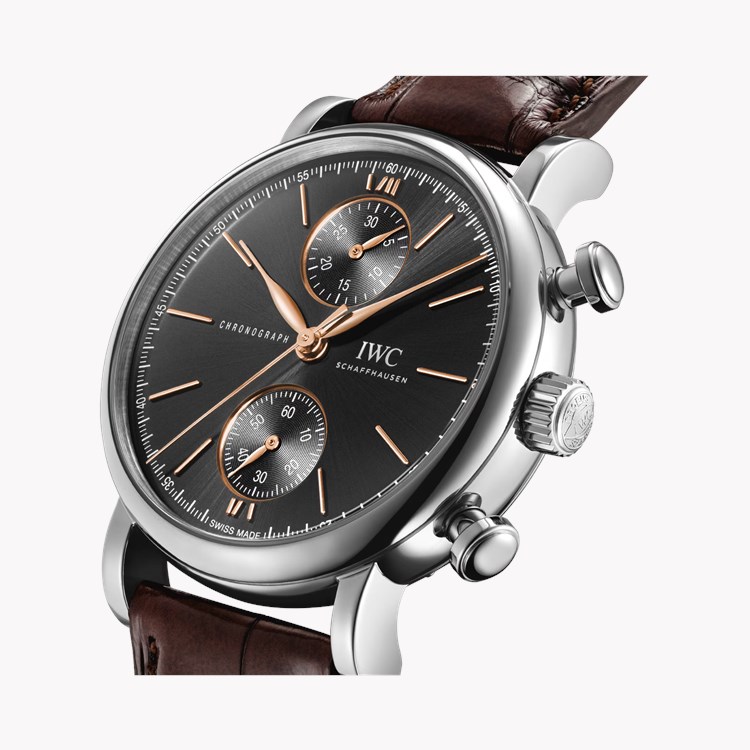 IWC Portofino Chronograph 39mm, Black Dial, Baton Numerals_3