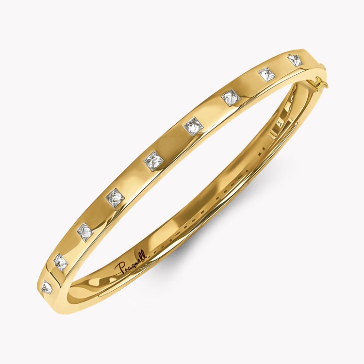 Inverted Princess Cut Diamond RockChic Bangle Princess Cut, Channel Set_2