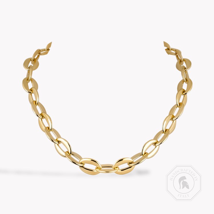 Valkyrie 0.088ct Diamond Oval Chain Link Classic Necklace Brilliant Cut, Rubover Set_1