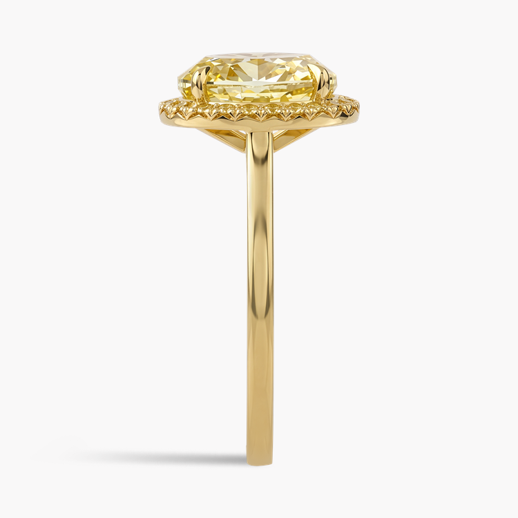 Celestial Oval Cut 3.36ct Natural Namibian Fancy Yellow Diamond Ring Oval Cut, Claw Set_4