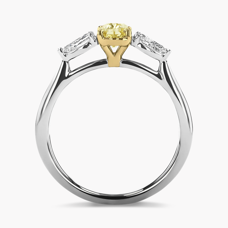 Classic 0.72ct Oval Cut Diamond Three Stone Ring Oval Cut & Pear Shape, Claw Set_3
