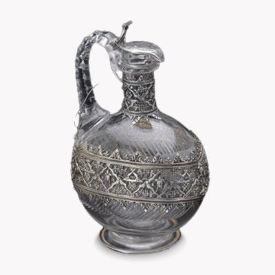 Continental Silver Victorian French Dessert Wine Jug _1
