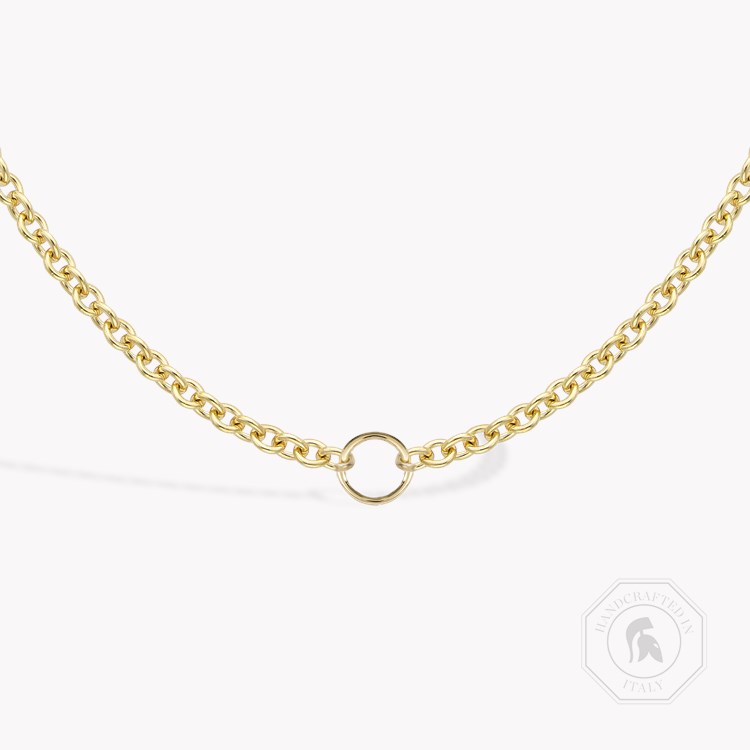 Rolo Chain Necklace with Central Jump Ring 50cm _1