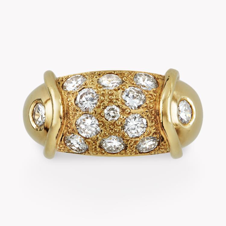 Retro Diamond Cocktail Ring Brilliant Cut Diamond Cocktail Ring_2