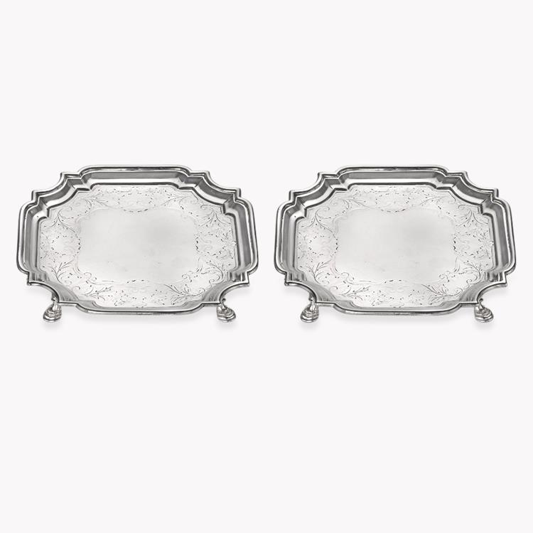 Silver George II Pair of Salvers