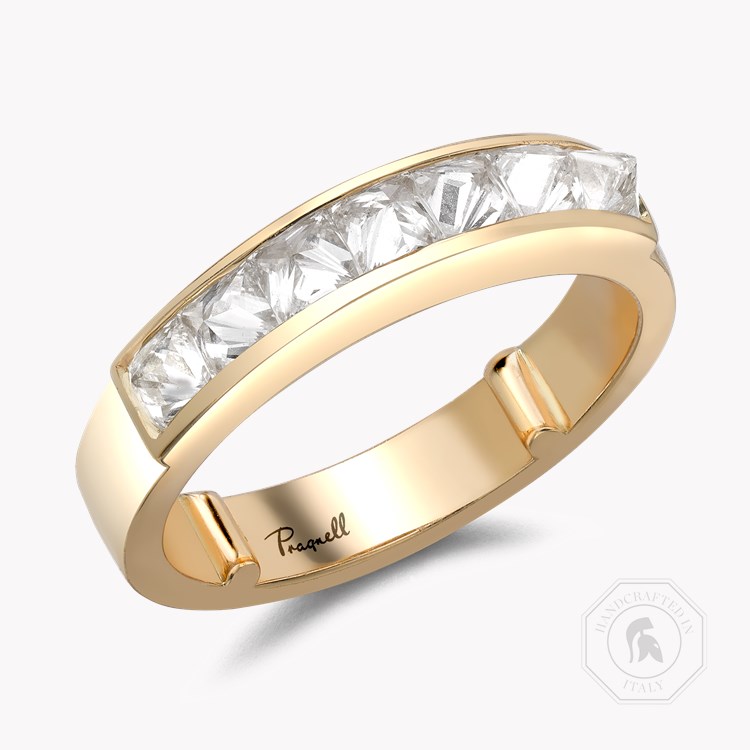 RockChic 1.11ct Diamond Domed Seven Stone Ring Inverted Princess Cut, Channel Set_1