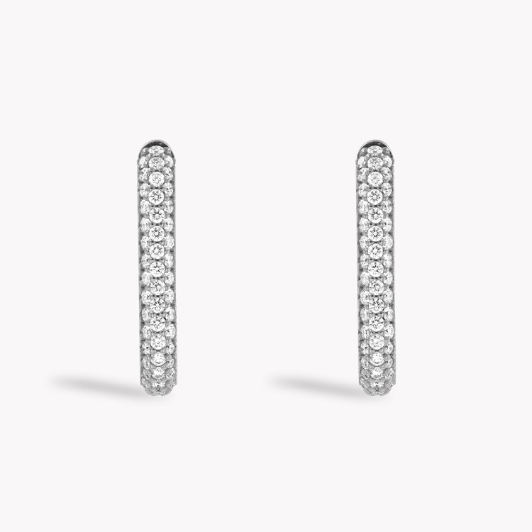 Havana 1.086ct Brilliant Cut Diamond Hoop Earrings Brilliant Cut, Micro Pavé_2