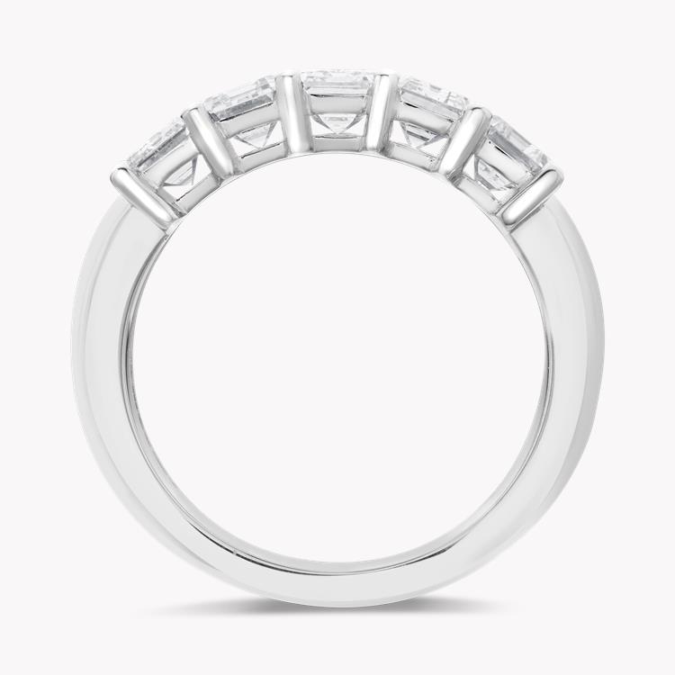 Five Stone Diamond Ring Emerald Cut, Claw Set_3