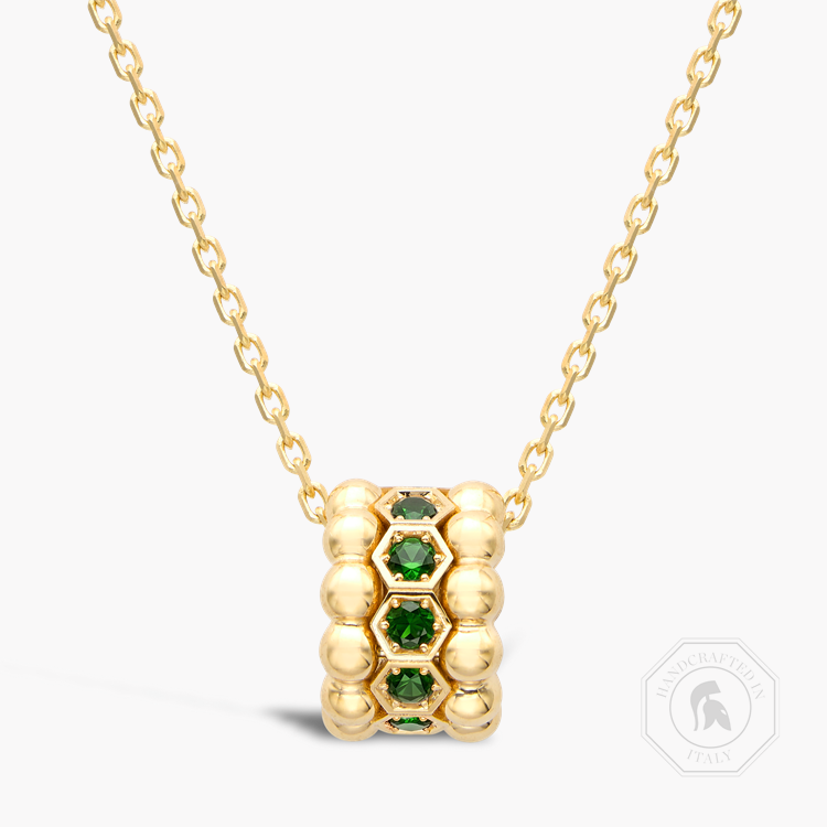 Bohemia Tsavorite Garnet Set Hexagonal Pendant Brilliant Cut, Gain Set_1