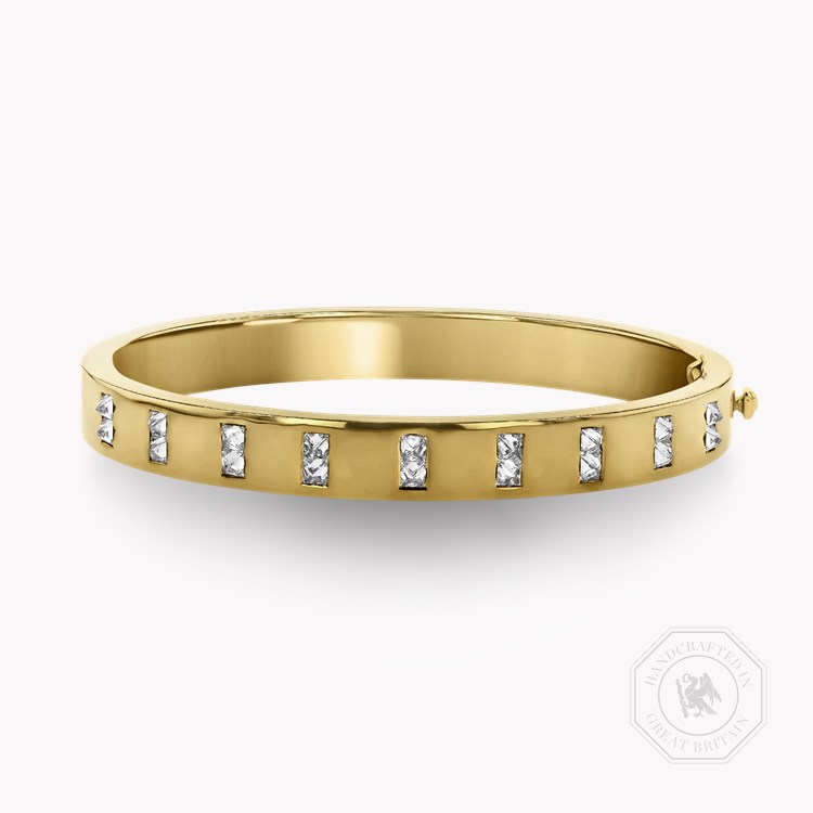 Inverted Princess Cut Diamond RockChic Bangle Princess Cut, Channel Set_1