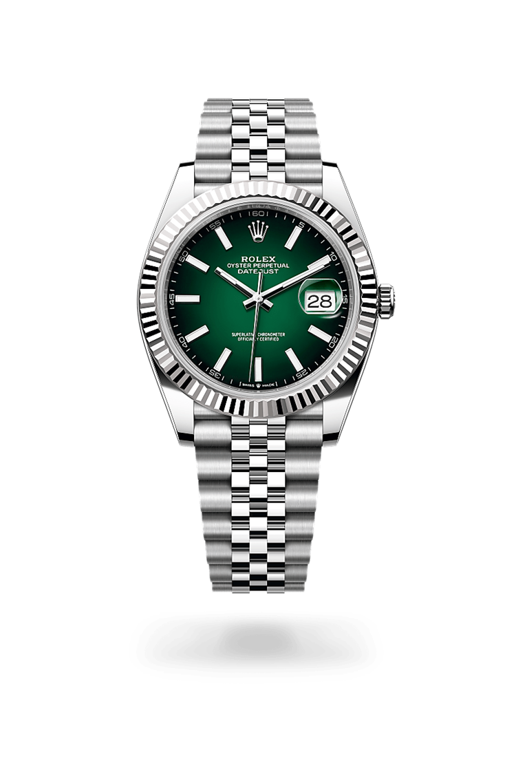Datejust 41, Oyster, 41 mm, Oystersteel and white gold