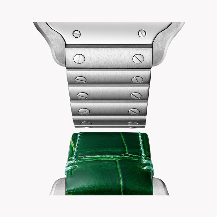 Cartier Santos de Cartier Medium, Green Dial, Roman Numerals_3