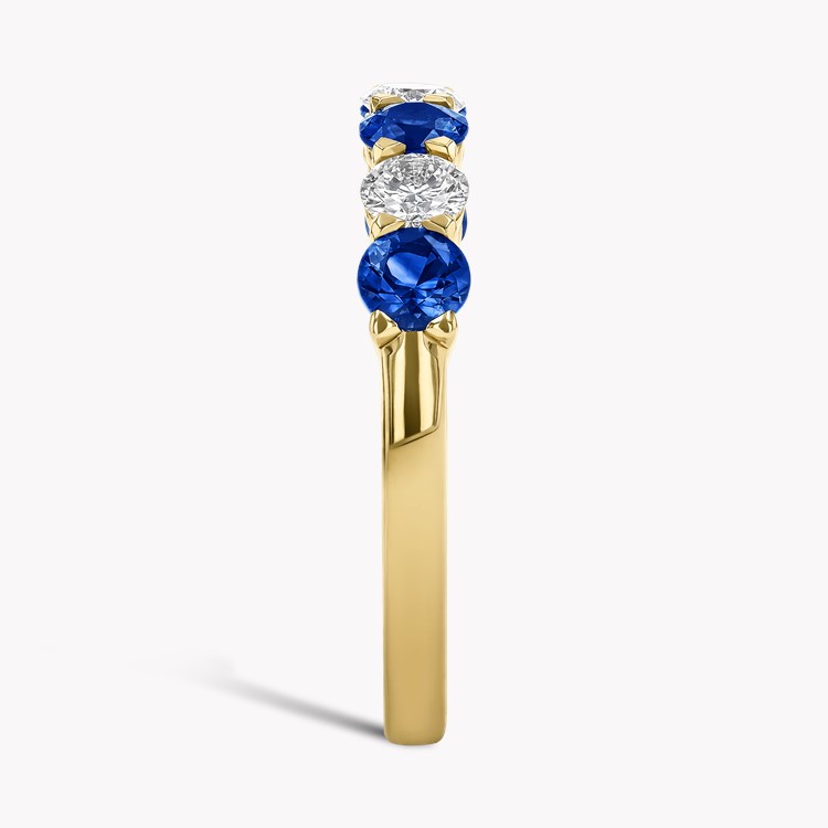 Seven Stone Sapphire and Diamond Ring Brilliant cut, Claw set_4