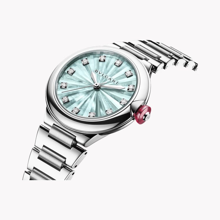 Bvlgari Lvcea Watch 33mm, Green Mother-of-pearl Dial, Diamond Numerals_2