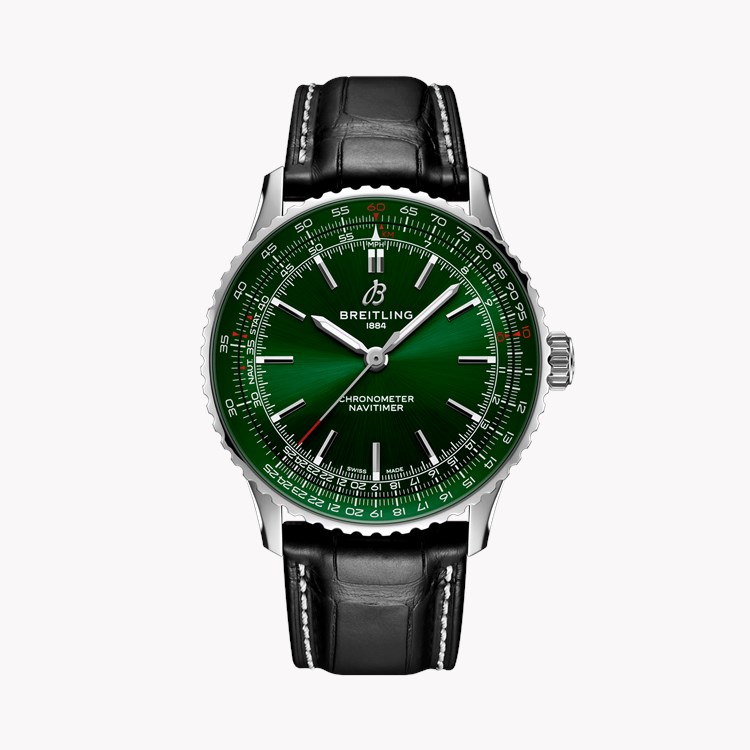 Breitling Navitimer Automatic GMT 41mm, Green Dial, Baton Numerals_1