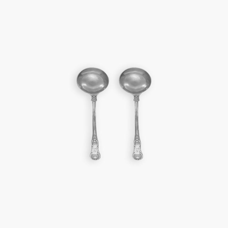 Silver Sixty-Seven Piece Queens Pattern Cutlery Set _5