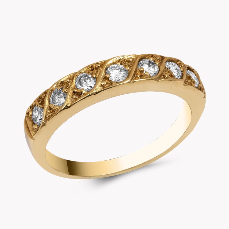 Brilliant Cut Diamond Half Eternity Ring Brilliant Cut, Grain Set_1