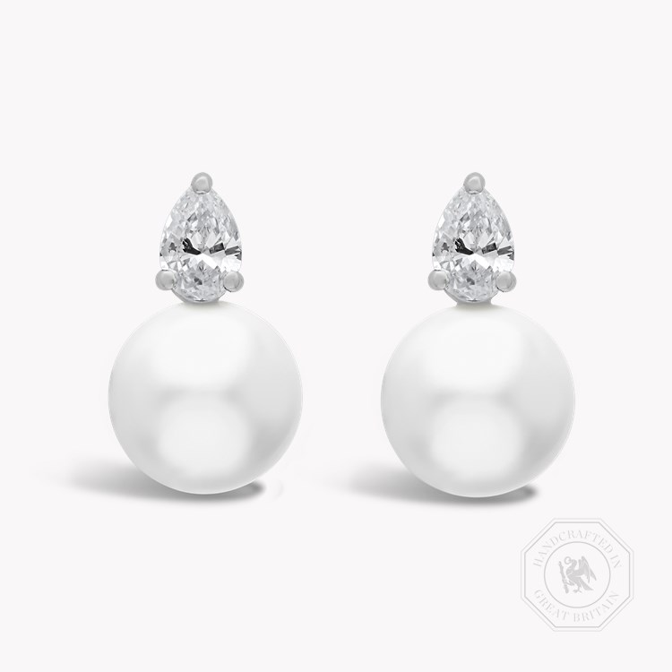 South Sea Pearl and Diamond Earrings 11mm - 12mm_1