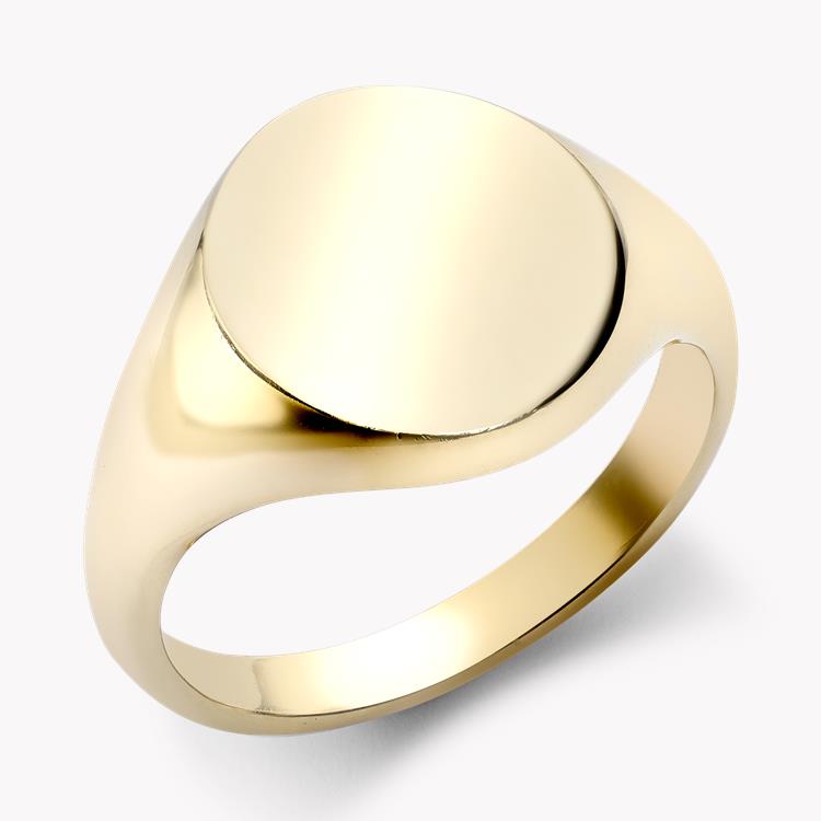 Plain Oval Signet Ring in 18CT Yellow Gold _1