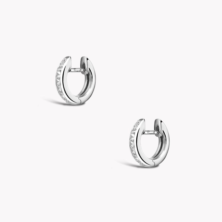 RockChic Diamond Hoop Earrings Princess Cut, Channel Set_3