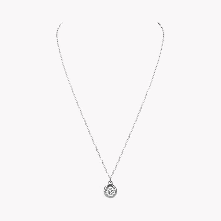 Skimming Stone 1.01ct Botswana Diamond Pendant Brilliant cut, Claw set_3