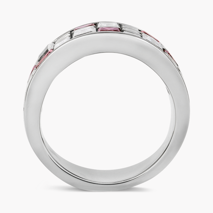 Masterpiece Mosaic 1.03ct Fancy Vivid Pink Diamond Ring Princess, Baguette & Carré Cut, Channel Set_3