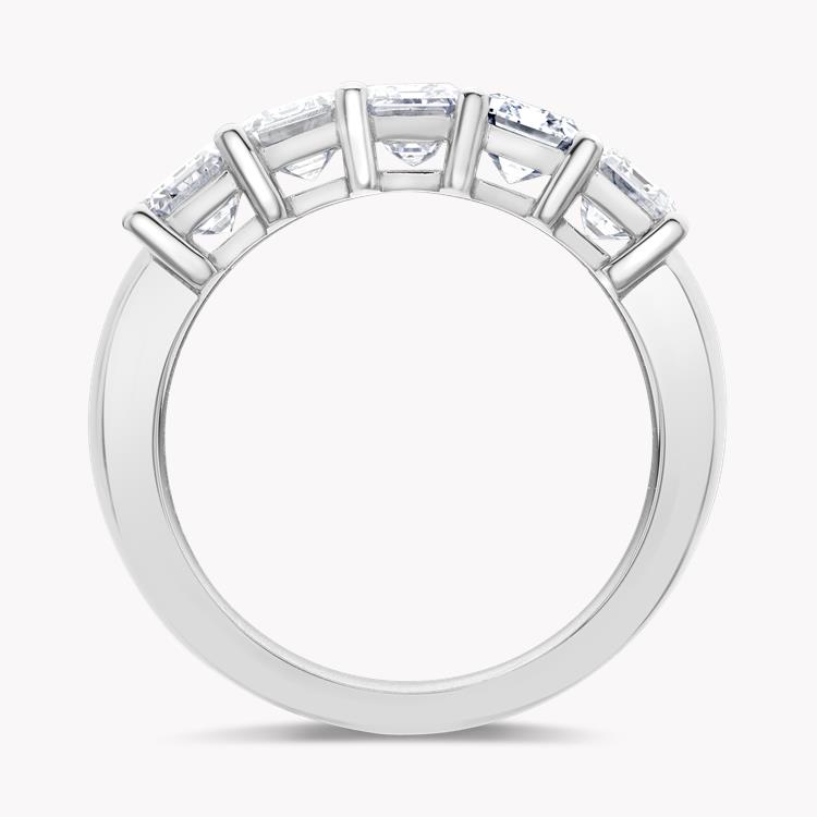 Emerald Cut Five Stone Diamond Ring Emerald Cut, Claw Set_3