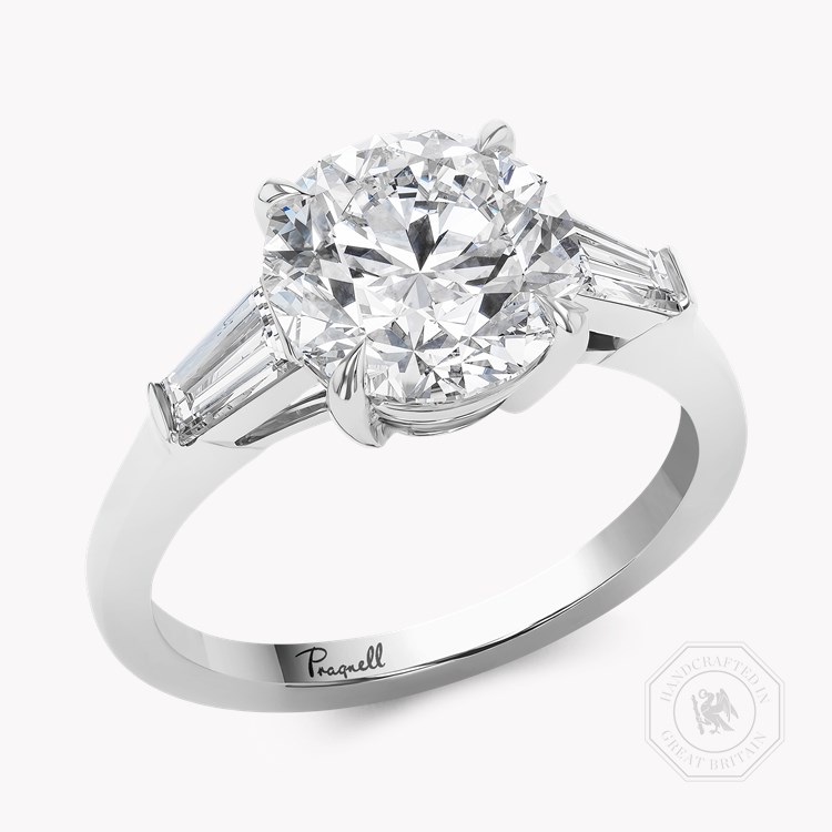 Regency 3.01ct Brilliant Cut Diamond Ring Brilliant & Tapered Baguette Cut, Claw Set_1