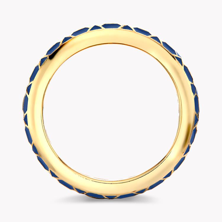 Revival Royal Blue Enamel Ring  in Yellow Gold _3