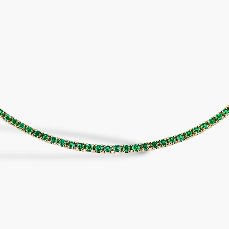Brilliant Cut 5.20ct Emerald Line Necklace Brilliant cut, Claw set_2
