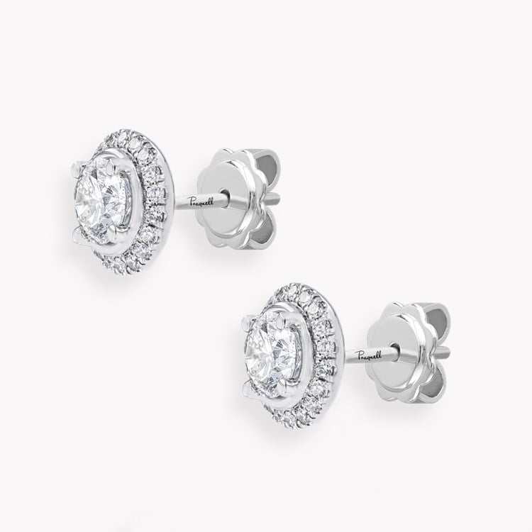 Celestial 1.00ct Diamond Cluster Earrings Brilliant cut, Claw set_2