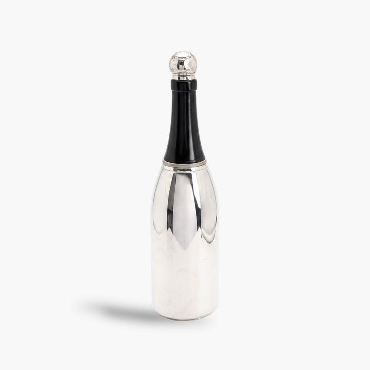 Art Deco Silver Plated Champagne Bottle Cocktail Maker _1