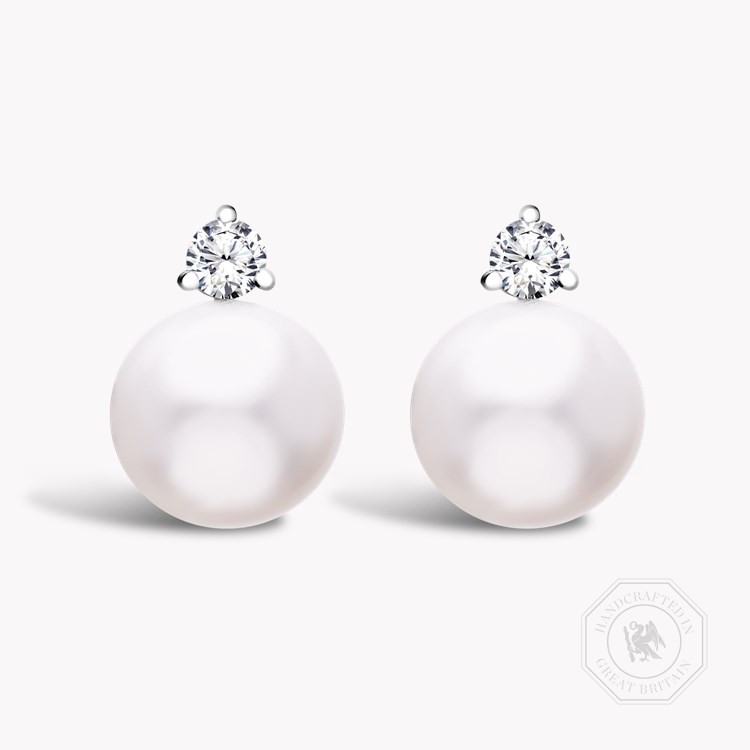 Akoya Pear and Diamond Earrings 8 - 8.5mm_1