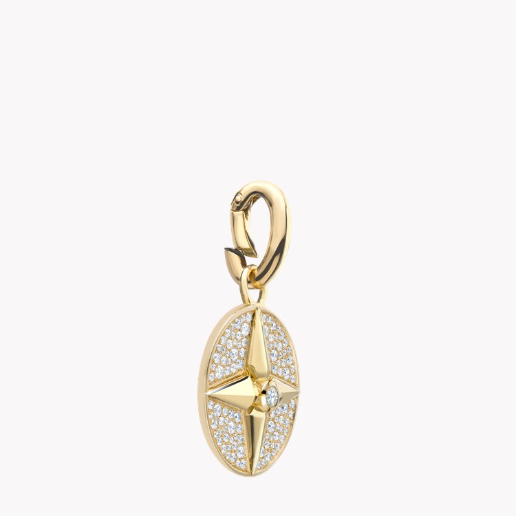 Aquamarine (March) and Diamond Pendant Charm Brilliant Cut Claw Set_2
