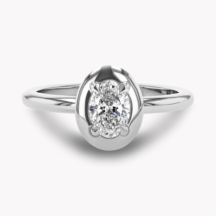 Skimming Stone 0.50ct Oval Cut Diamond Ring Oval Cut, Claw Set_2