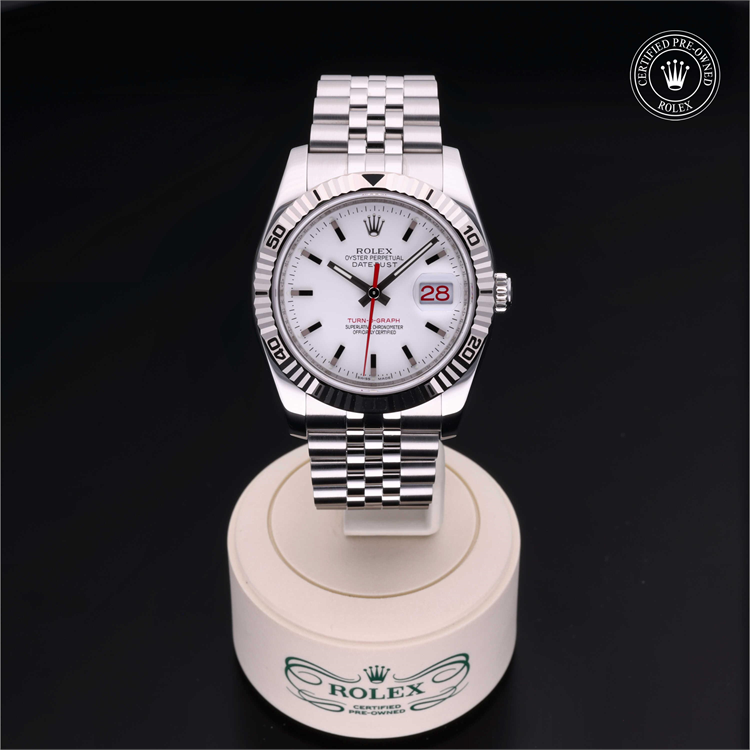Rolex Datejust Turn-O-Graph 2005, 36mm, Oystersteel and White Gold