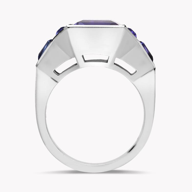 Kingdom Tanzanite Ring Carre Cut, Rubover Set_3