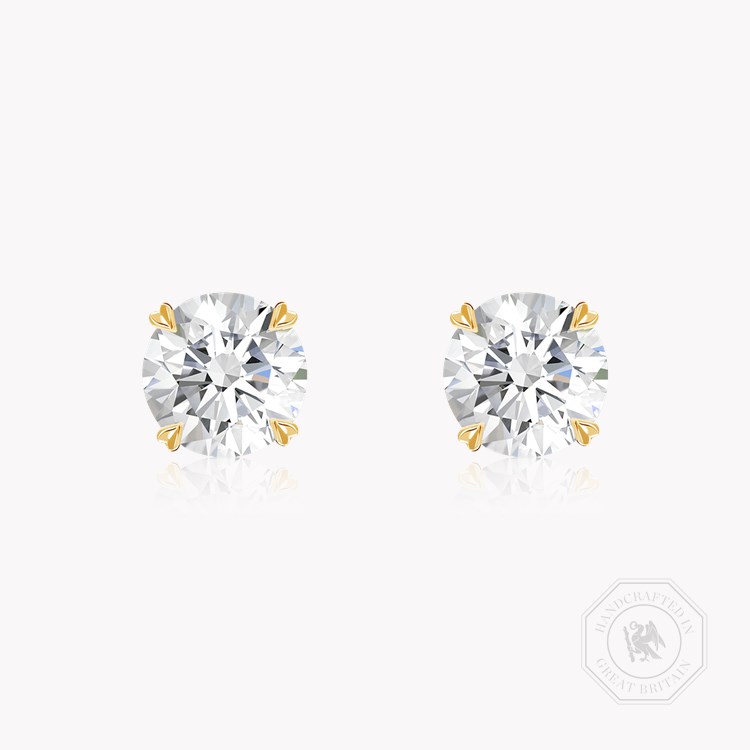Windsor 1.80ct Botswana Diamond Stud Earrings Brilliant cut, Claw set_1