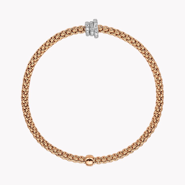 Fope Prima Flex'It Diamond Bracelet Round Brilliant Cut, Pave Set_2
