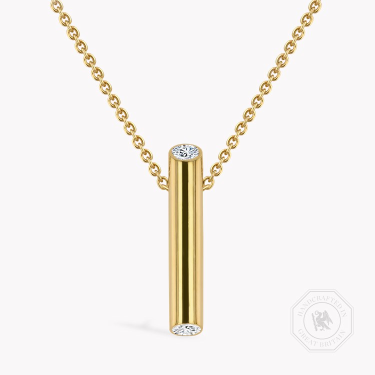 Eclipse 0.43ct Diamond Drop Pendant Brilliant Cut, Rubover Set_1