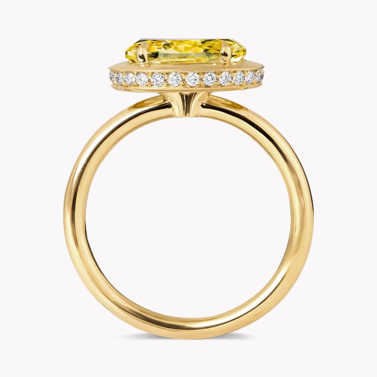 Skimming Stone 2.01ct Oval Cut Fancy Yellow Diamond Ring Oval Cut, Claw Set_3