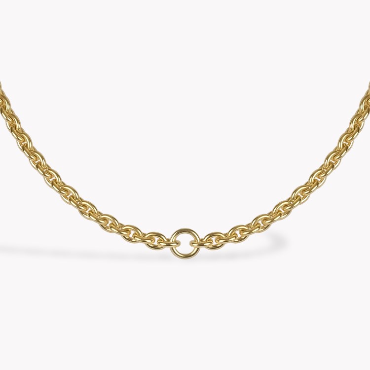 Trace Link Chain Necklace 45cm with Central Jump Ring _2