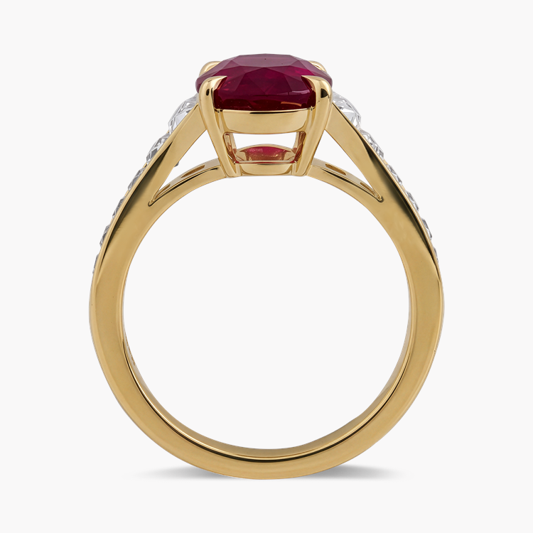 Masterpiece Pragnell Setting 4.068ct Ruby and Diamond Ring Oval Cut, Claw Set_3