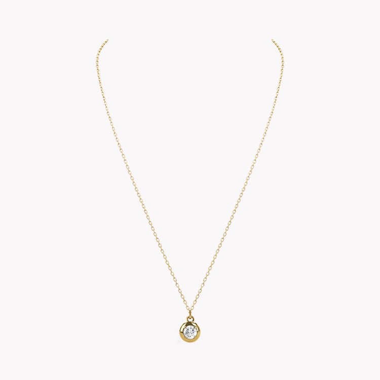 Skimming Stone 0.33ct Botswana Diamond Pendant Brilliant cut, Claw set_2