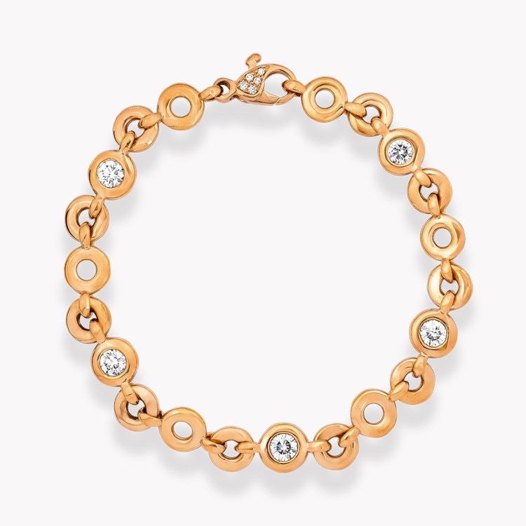 RockChain Five Stone Diamond Bracelet Brilliant Cut, Rubover Set_1