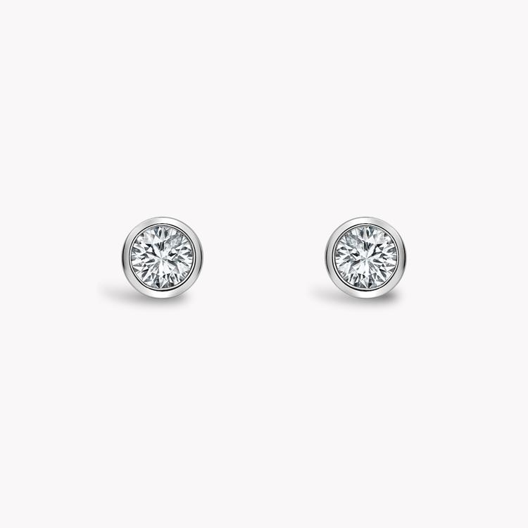 Sundance Diamond Stud Earrings 0.19CT in 18CT White Gold Brilliant Cut, Rubover Set_1