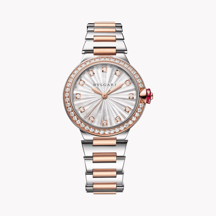 Bvlgari Lvcea Watch 33mm, White Mother-of-pearl Dial, Diamond Numerals_1